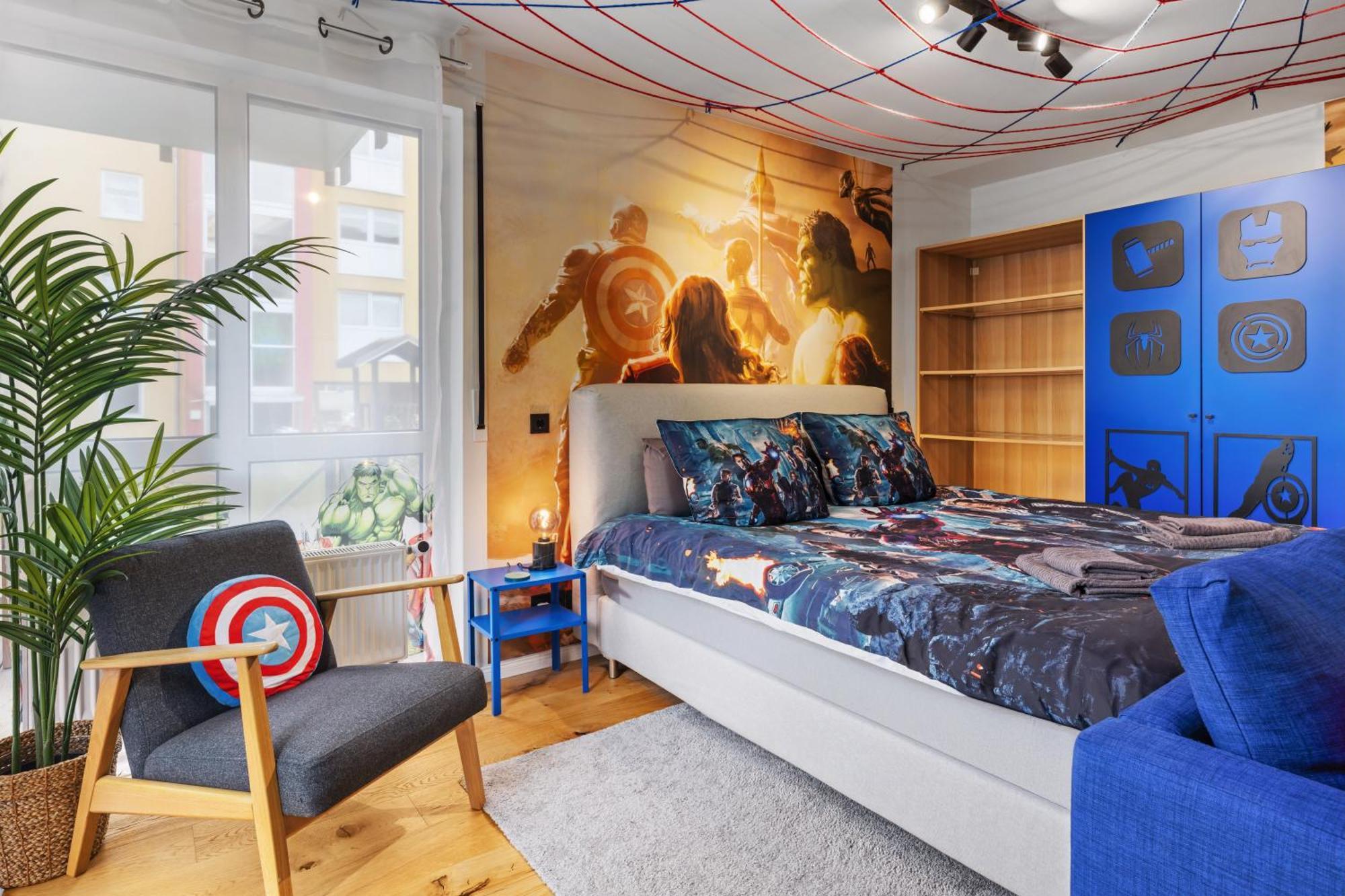 Edler Wohnraum Disney Marvel Studio Mit Balkon, Boxspringbett, Kaffeevollautomat, Lift & Parkplatz Chemnitz Eksteriør bilde